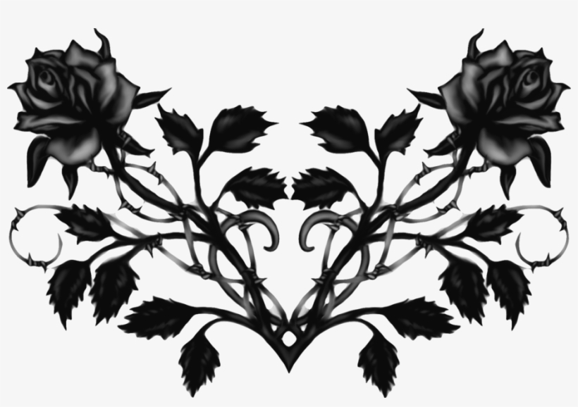 Share This Image - Black Roses With Thorns, transparent png