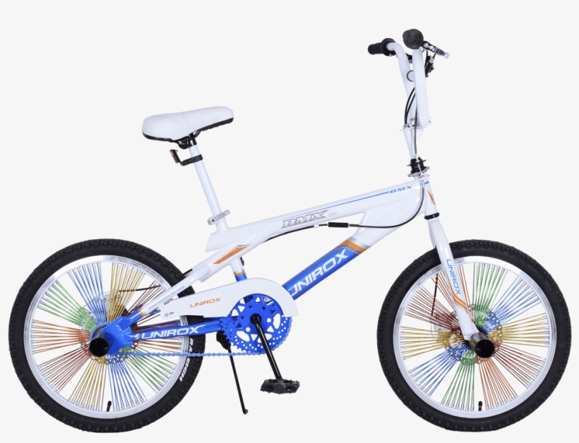Bmx Free Style With Disc Brake White Blue - Bicycle, transparent png