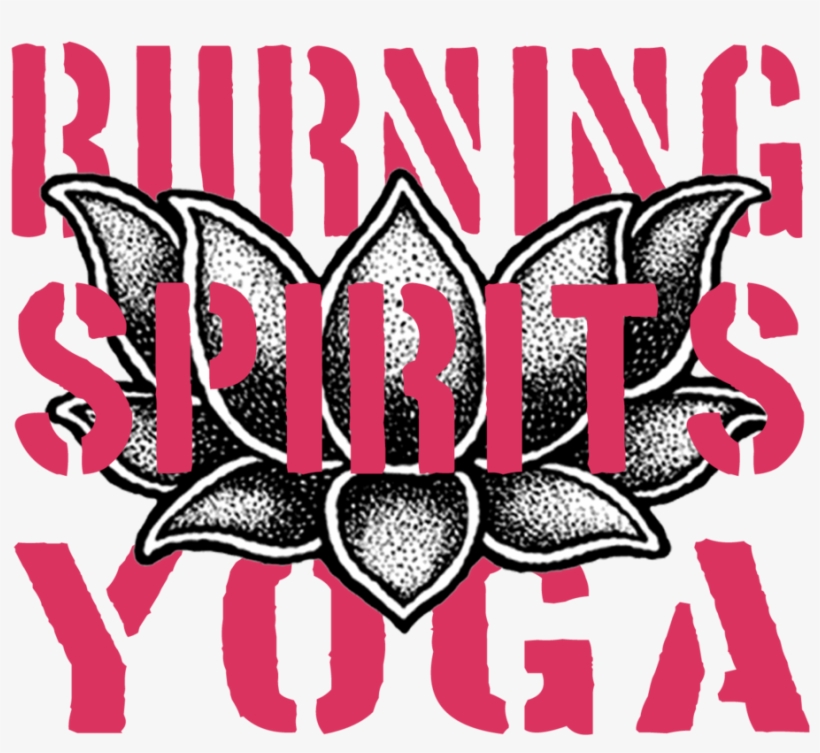 Burning Spirits Yoga Logo Block Pink Lotus - Graphic Design, transparent png