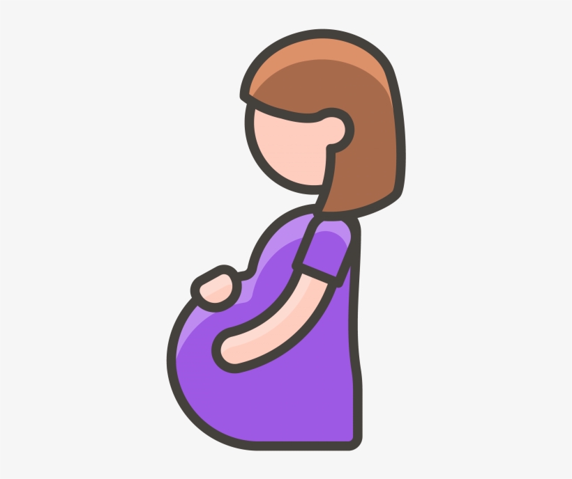 Pregnant Woman Emoji - Pregnant Woman Icon Vector, transparent png