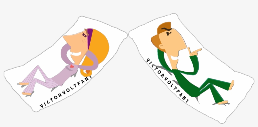 Victor N Anita Hugging Pillows By Victorvoltfan1, transparent png