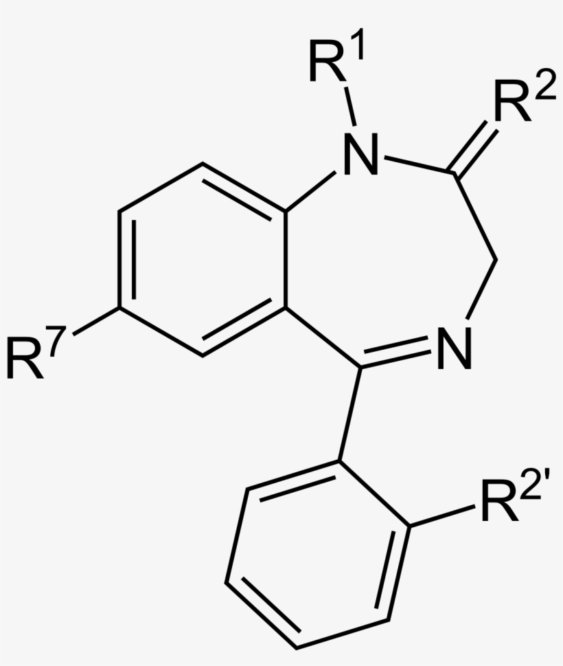 Diazepam For Anxiety - Formula Benzodiazepine, transparent png