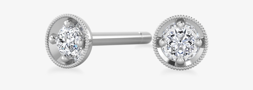 Tiny Dot Diamond Earring - Earrings, transparent png
