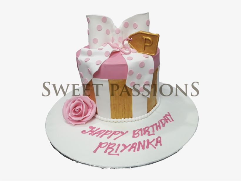 Fancy Gift Box Bow Cake - Cake Decorating, transparent png