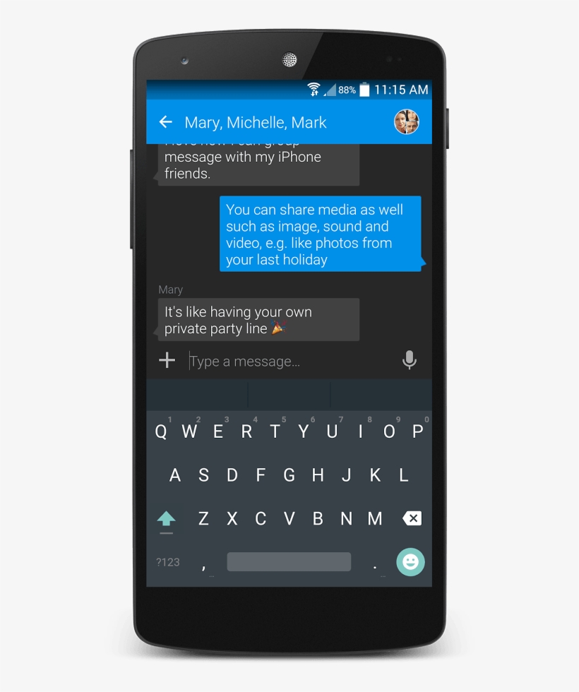 Specifically For Android, Textra Sms Offers More Than - Smartphone, transparent png
