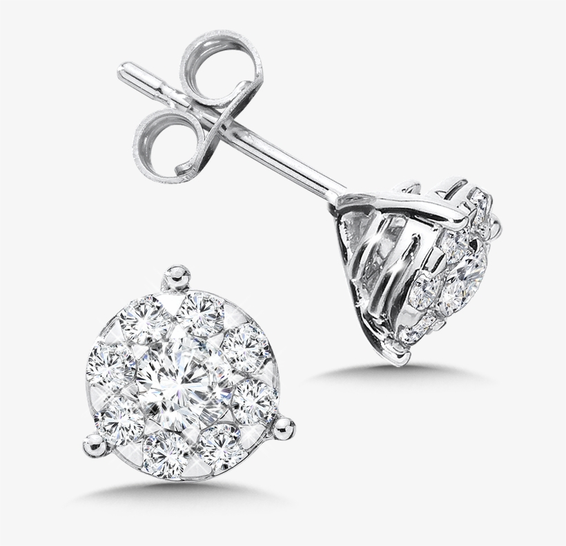Sdc Creations Diamond Earrings In 14k White Gold - Earrings, transparent png