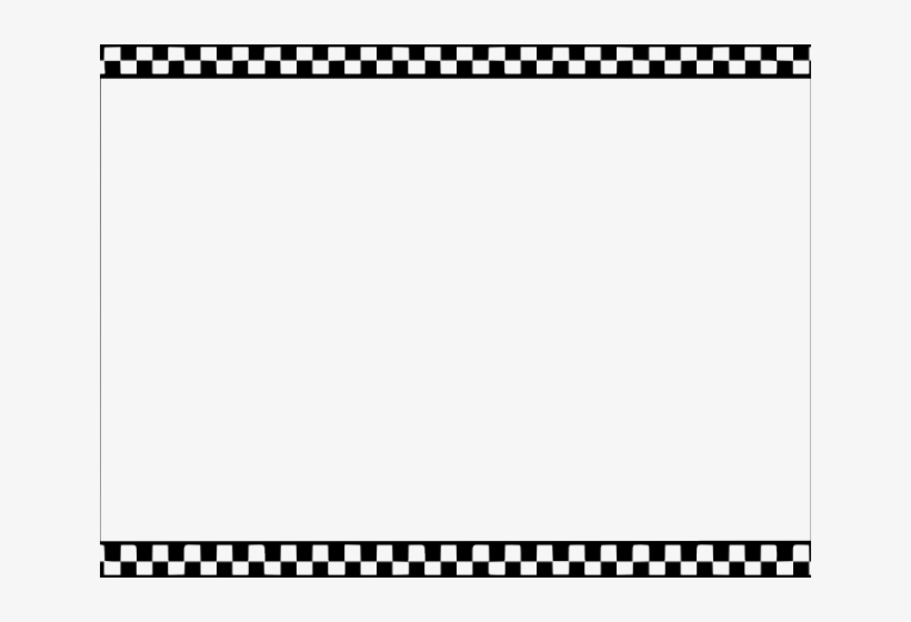 Checkered Border Cliparts - Black-and-white, transparent png
