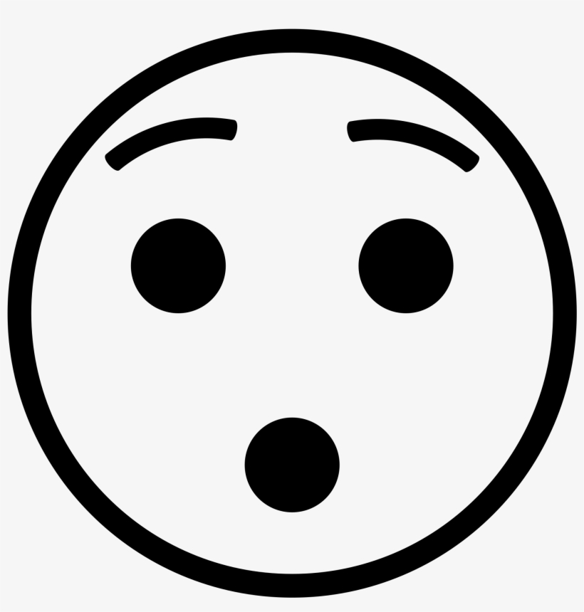 Emojione Bw 1f62f - Circle, transparent png