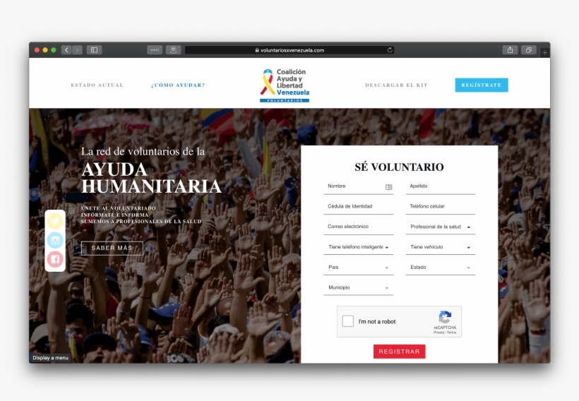 The Original Website Asks Volunteers To Provide Their - 2019 Shipping Of Humanitarian Aid To Venezuela, transparent png
