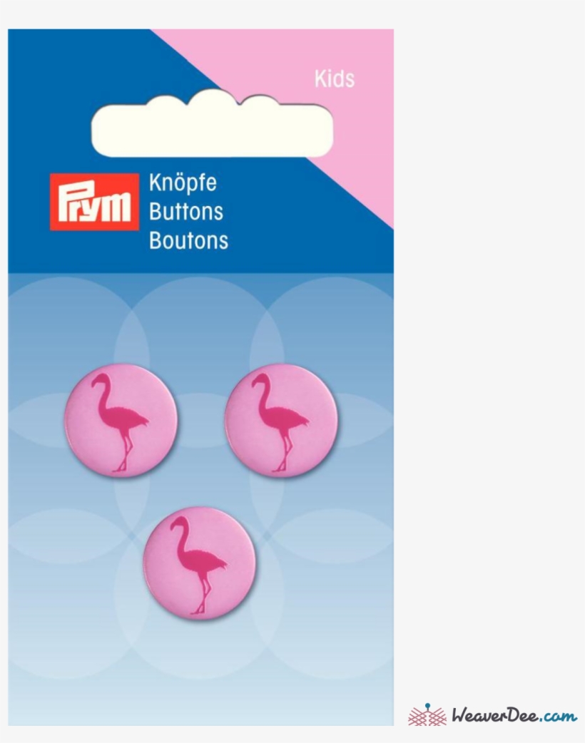 Prym - Flamingo Buttons - Weaverdee - Com Sewing & - Button, transparent png