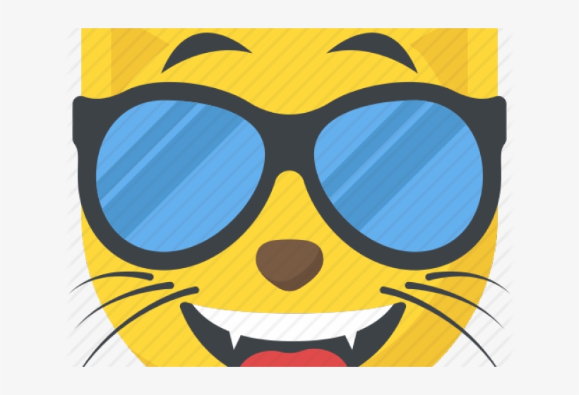 Sunglasses Emoji Clipart Png Format - Cool Cat Emoji, transparent png