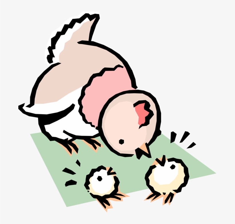 Vector Illustration Of Cartoon Mother Chicken With, transparent png
