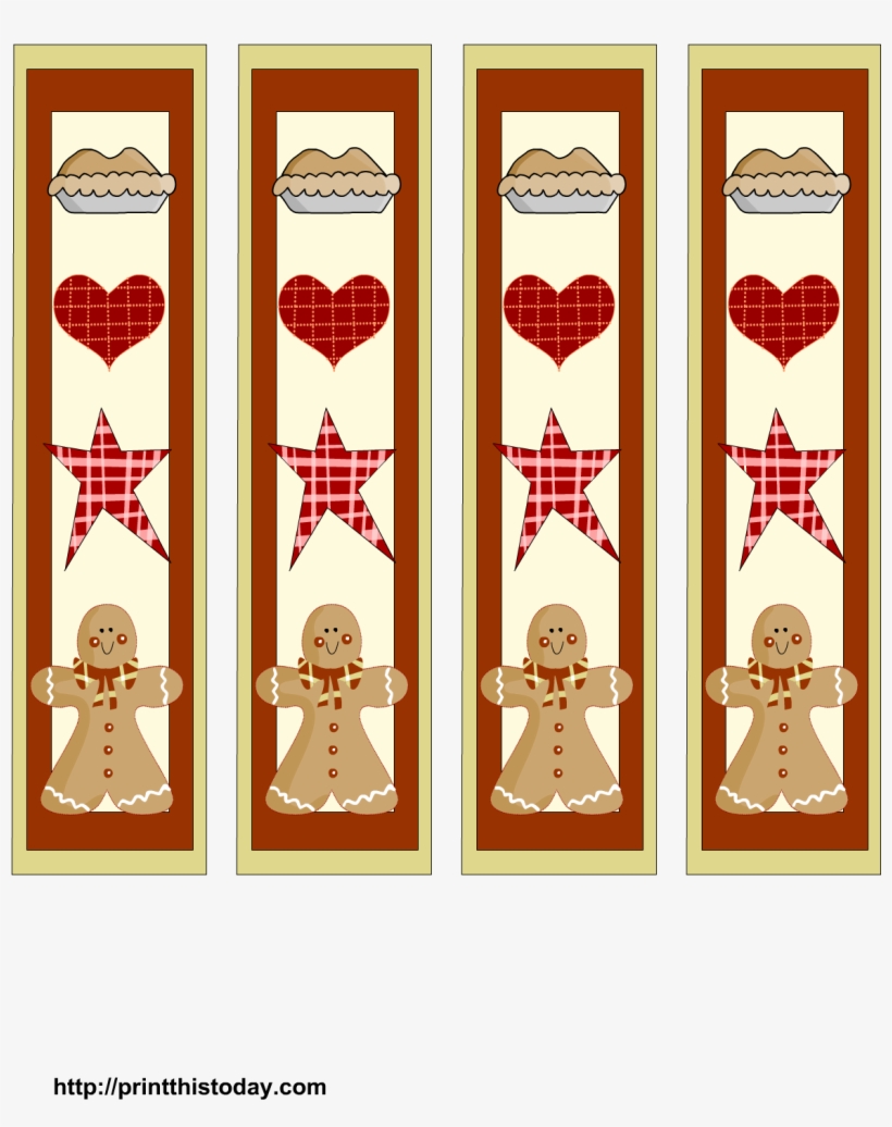 1275 X 1650 7 - Christmas Bookmark Templates Print, transparent png