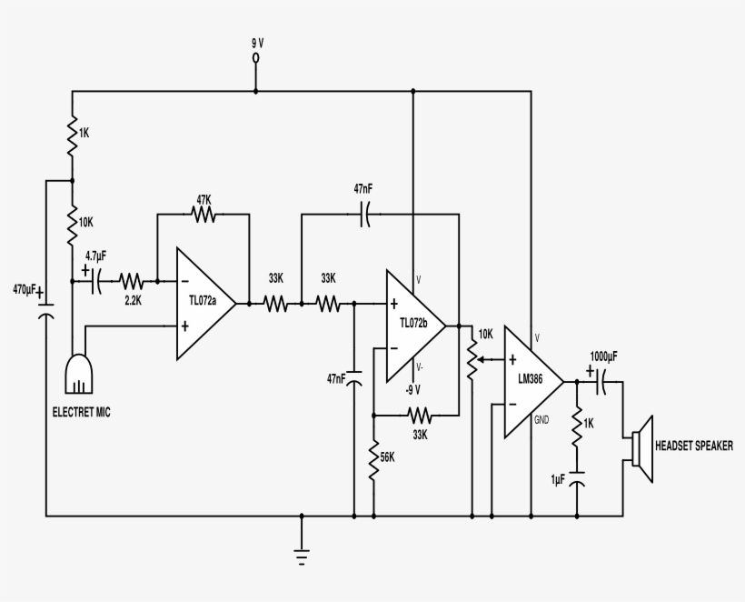 Schematics Com Electronic - Circuito De Estetoscopio Electrónico, transparent png