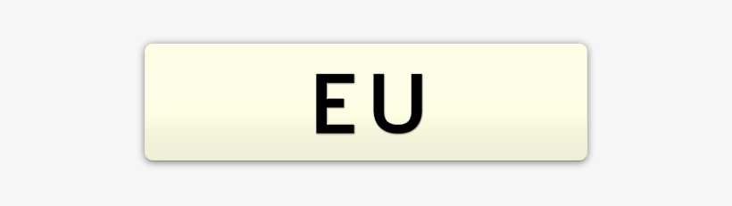 Euros Symbol Eu Euro Plate Number Plates For Sale - Black-and-white, transparent png
