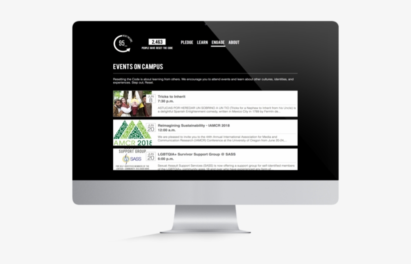 Events-desktop@2x - Computer Monitor, transparent png