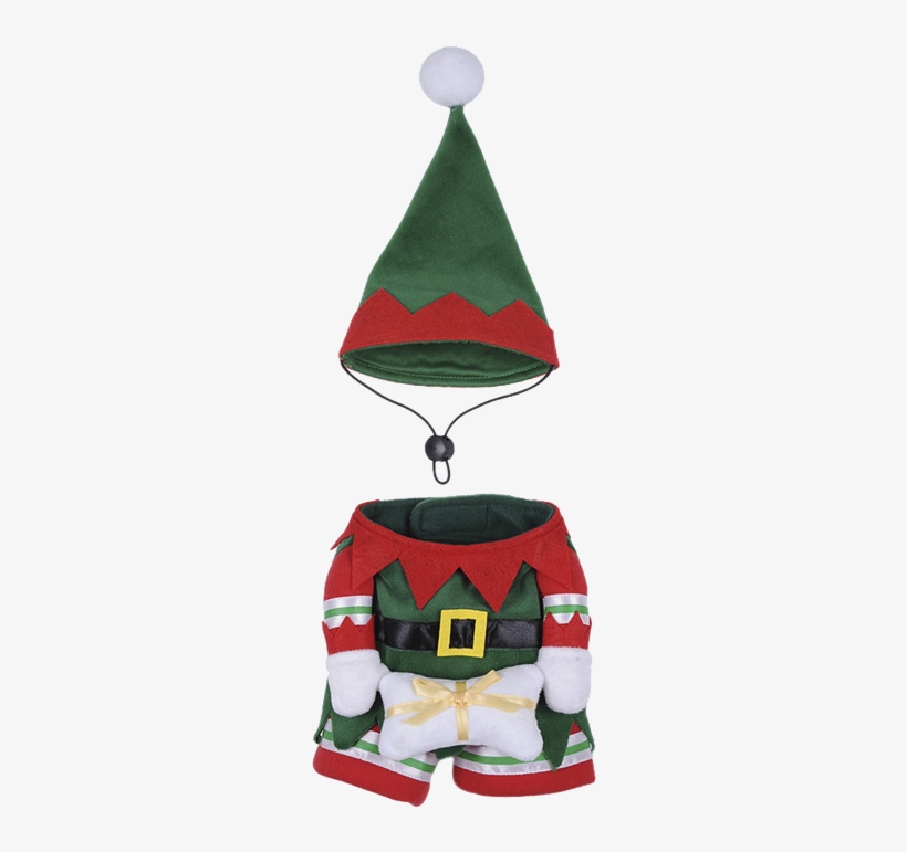 Christmas Elf Dog Costume Dog Costumes Clothes Pet - Christmas Tree, transparent png