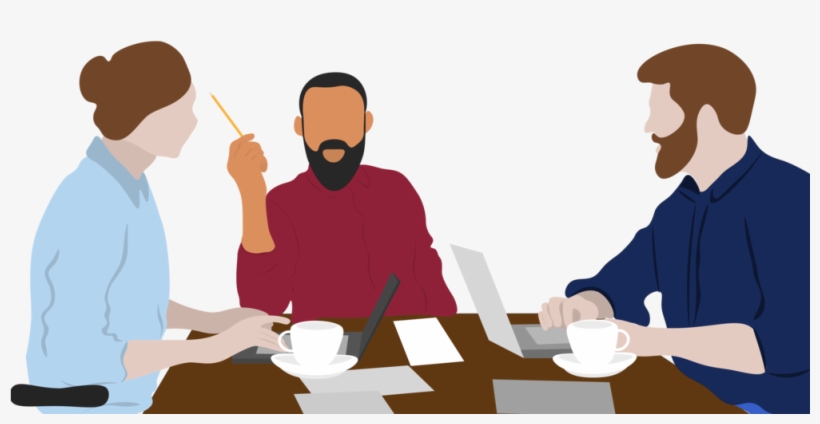 Multiethnic Group Of Young People Brainstorming P2ff2wq - Illustration, transparent png