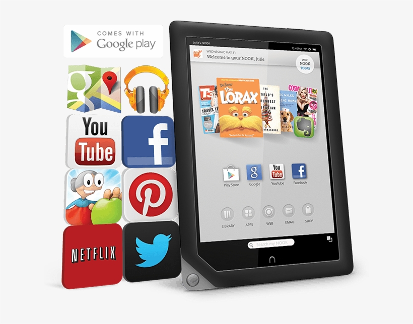 Barnes & Noble's Nook Hd, And Nook Hd Haven't Really - Youtube Icon, transparent png