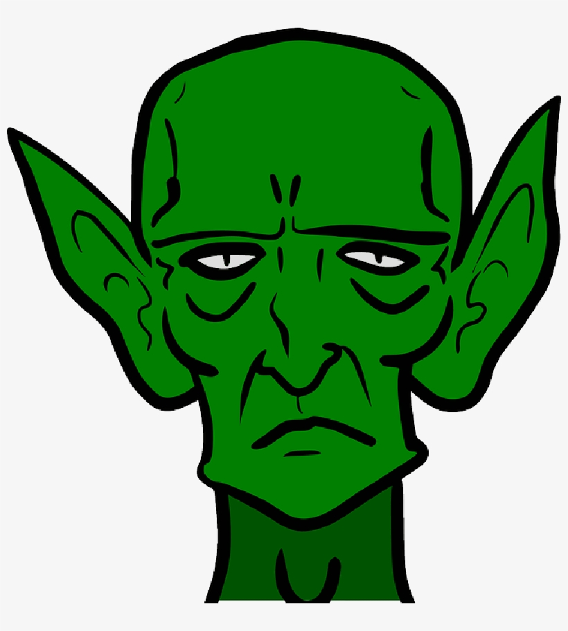 Monster, Sad, Green, Frown, Evil, Ears - Story Of The Goblins Who Stole, transparent png
