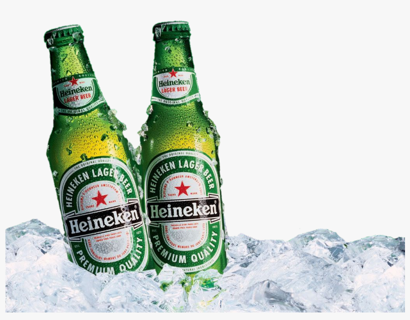 Report Abuse - Heineken Bottles On Ice, transparent png