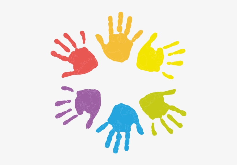 Graphic Black And White Child Care Pictures Icons And - Colorful Hands, transparent png
