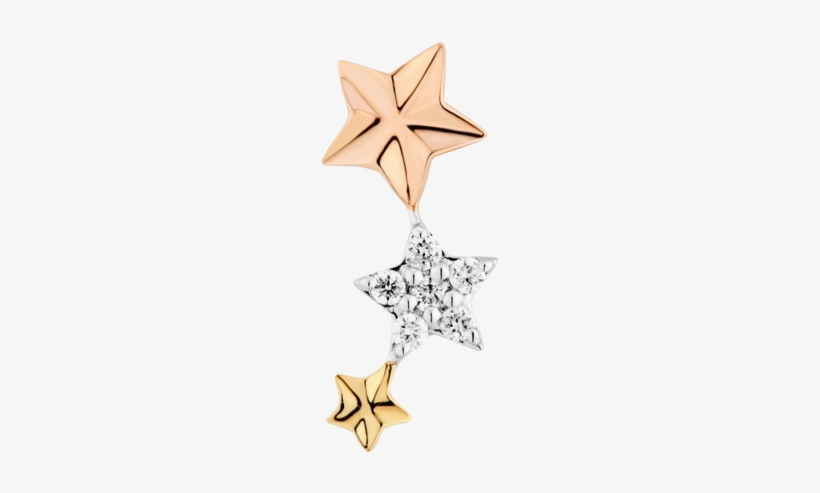Dangling Twinkle Star Diamond Earrings - Cross, transparent png