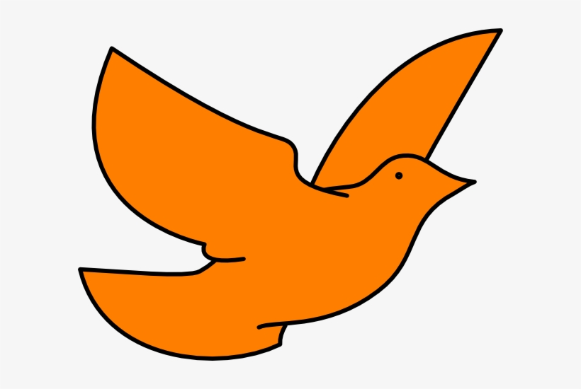 Orange Dove Clip Art At Clker - Orange Dove Png, transparent png