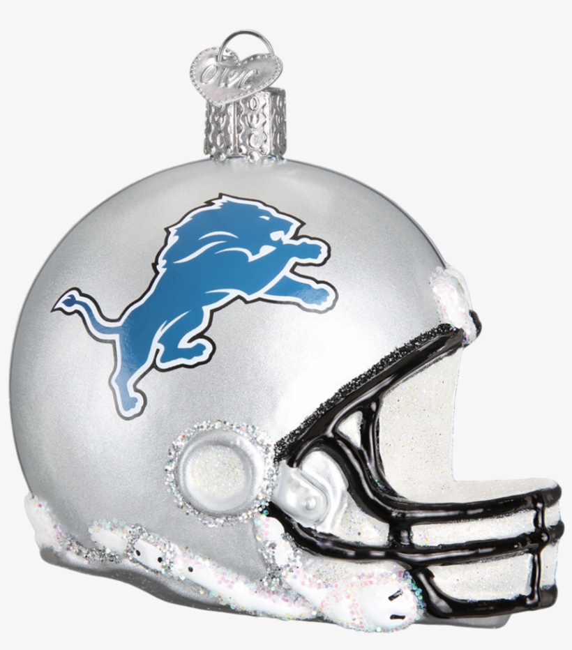 Detroit Lions Nfl Football Helmet Glass Ornament, transparent png