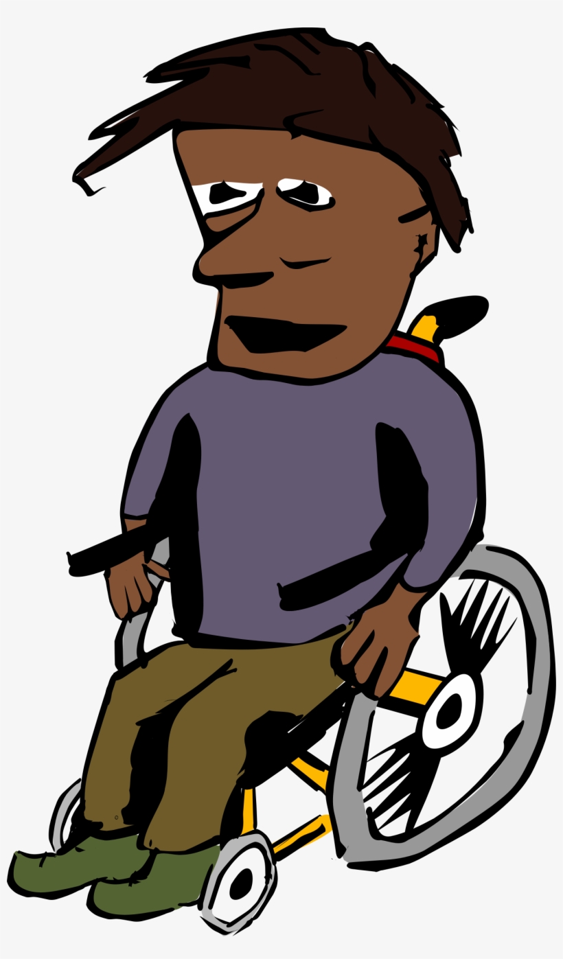 This Free Icons Png Design Of African Man In A Wheelchair, transparent png