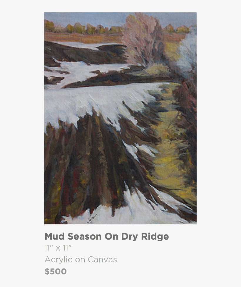 Mud Season On Dry Ridge 11" X 11" Acrylic On Canvas - Canvas, transparent png