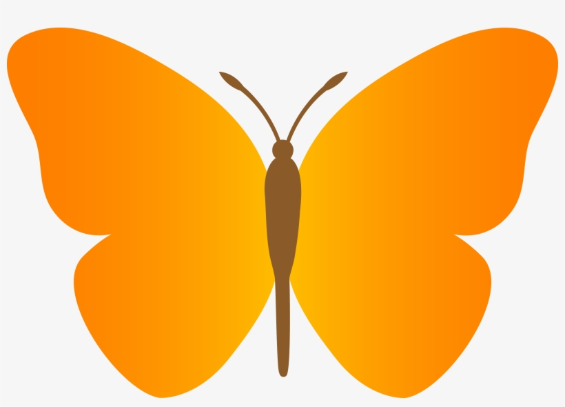 Images Of Butterfly Clipart Clipartfest 2 Clipartbarn - Orange Butterfly Clip Art, transparent png