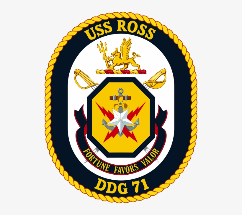 Uss Ross Crest - Uss Ross Ddg 71, transparent png