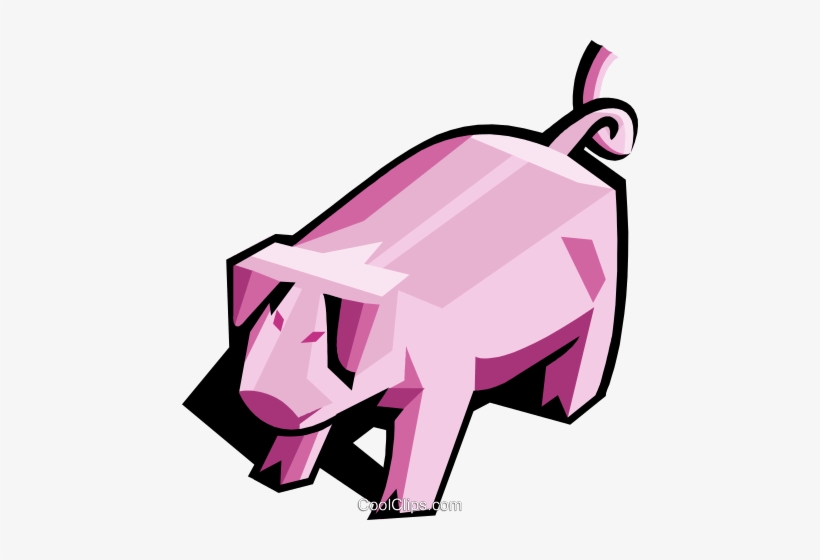 Stylized Pig Royalty Free Vector Clip Art Illustration - Clip Art, transparent png