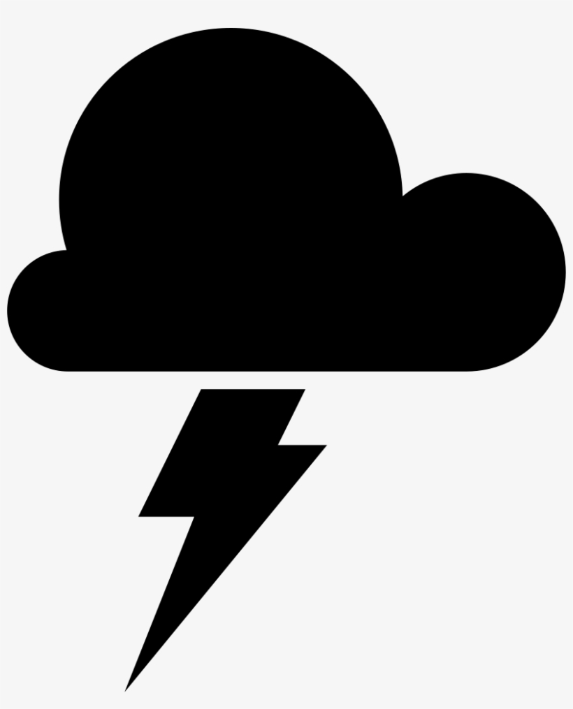Storm Weather Symbol Of A Dark Cloud With A Lightning - Storm Symbol, transparent png