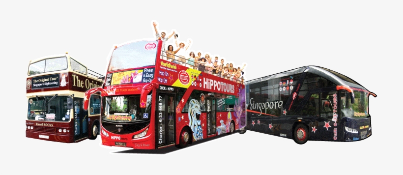 Our Coaches Are In Black And All Our Buses Have A Duck - Double-decker Bus, transparent png