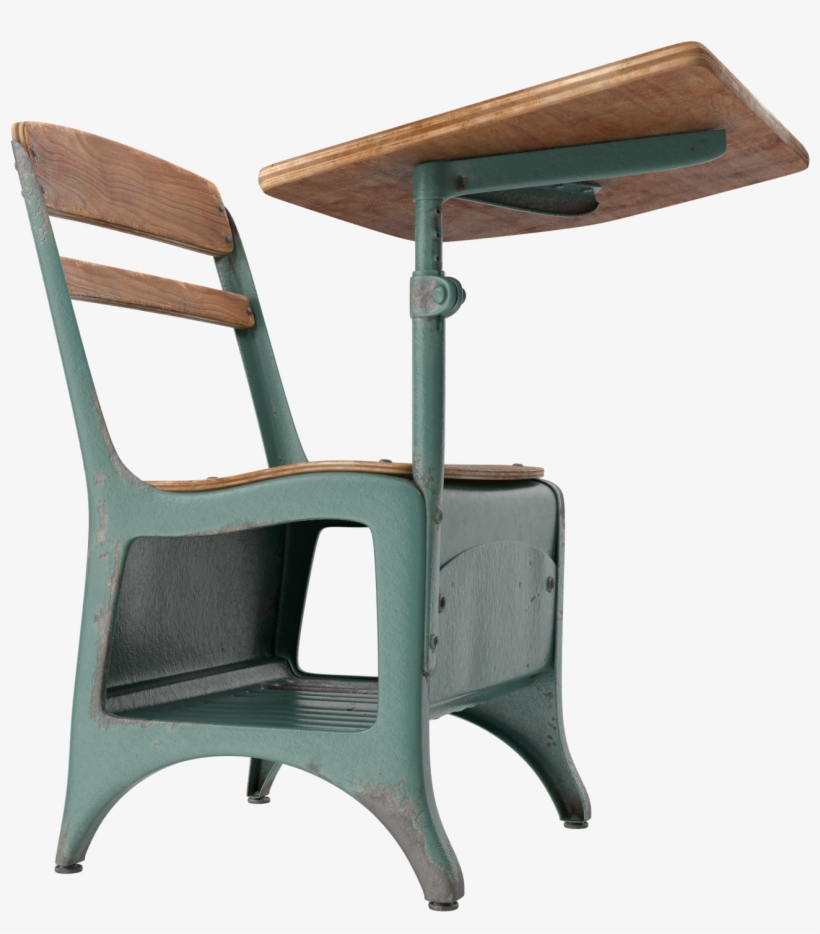 Antique School Desk Png Image - Desk, transparent png