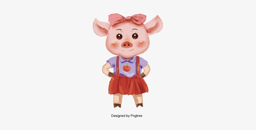 Beautiful Cartoon Cute Hand-painted Water Color Animal - Watercolor Painting, transparent png