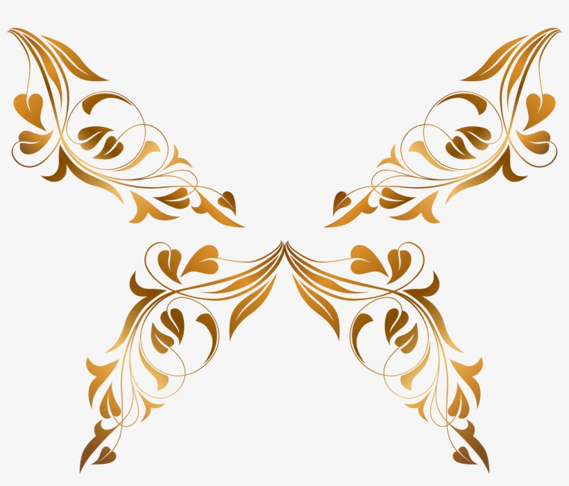 This Free Icons Png Design Of Floral Flourish Butterfly, transparent png
