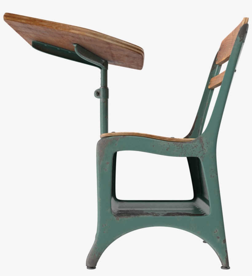 Antique School Desk Png Image - Furniture, transparent png