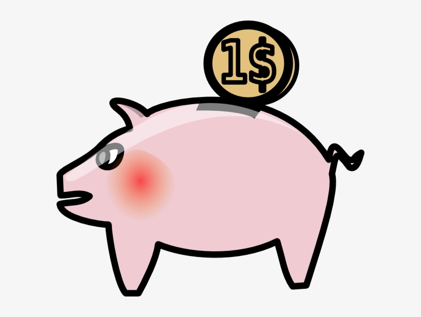 Cute Piggy Bank Clipart Panda Free Images Clipart - Piggy Bank, transparent png