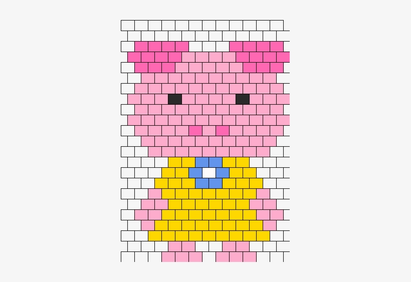 Cute Pig Character Bead Pattern - Beading Peyote Pig, transparent png