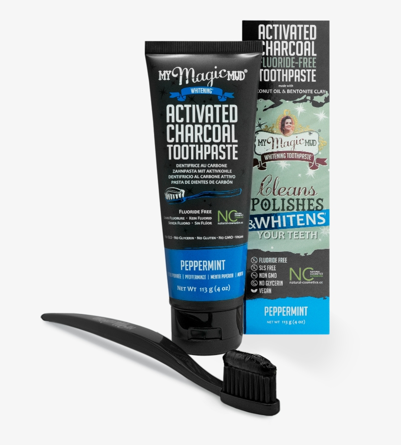 "crispy Like A Candy Cane" - My Magic Mud Activated Charcoal Toothpaste, transparent png