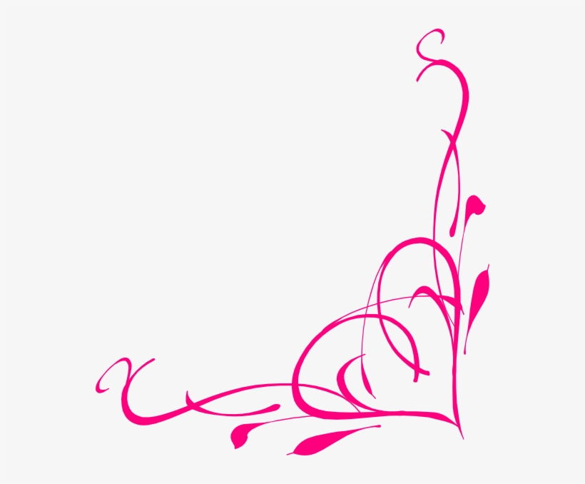Corner Heart Swirl Clip Art At Clker - Heart Swirl Png, transparent png