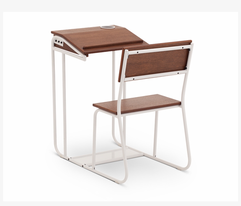 White Retro School Desk Gives Your Back To School Student - Writing Desk, transparent png