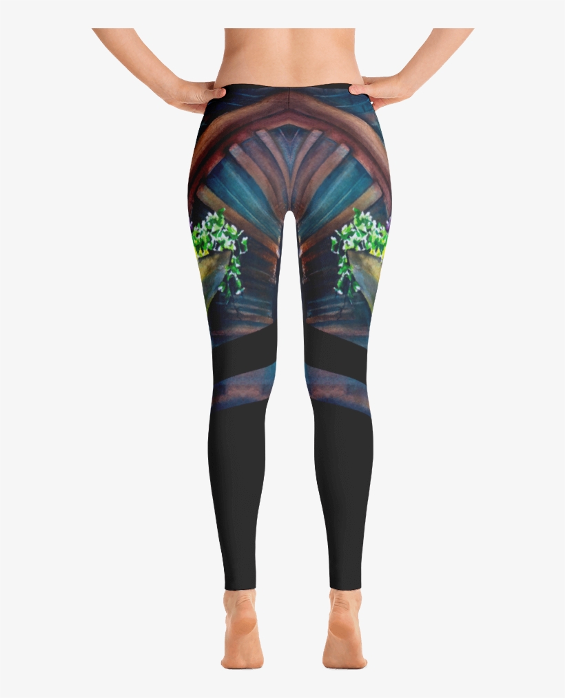 Flower Urn Watercolor Leggings - Gear Fuel Strong Is The New Skinny Blue Splash - Active, transparent png