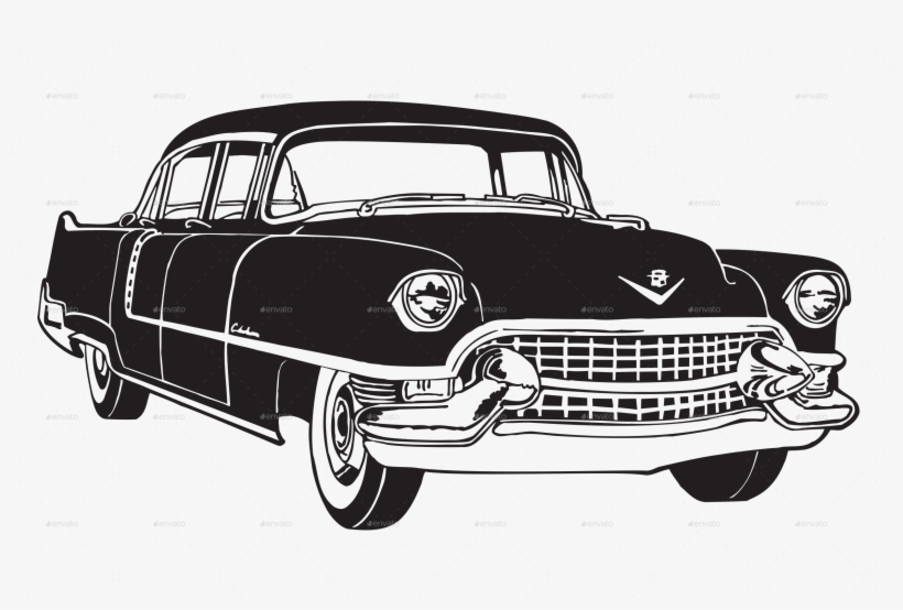 Vintage Car Black White Png, transparent png