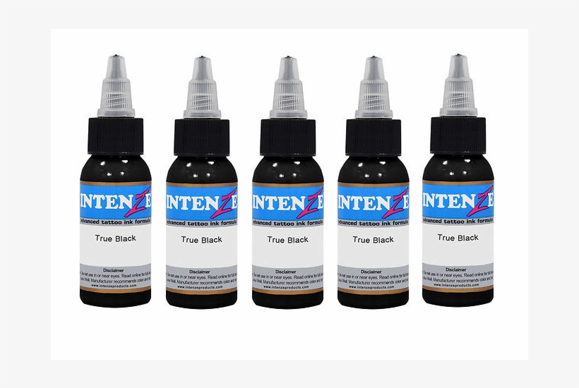 5 Bottles Set Of Black Intenze Tattoo Ink - World Famous Ink Grey Wash Set, transparent png