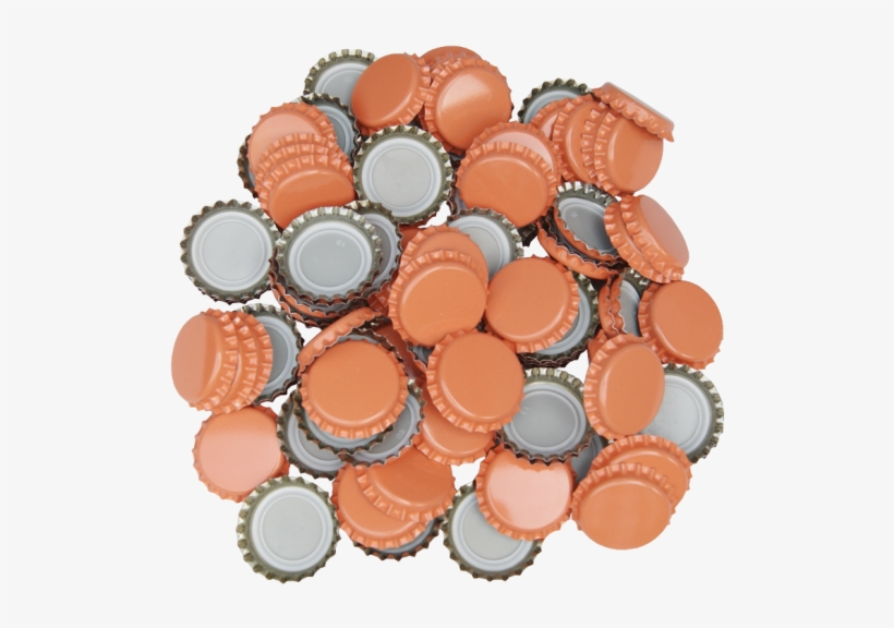 250 Crown Bottle Caps - 100 X Crown Caps - Orange - Home Brew, transparent png