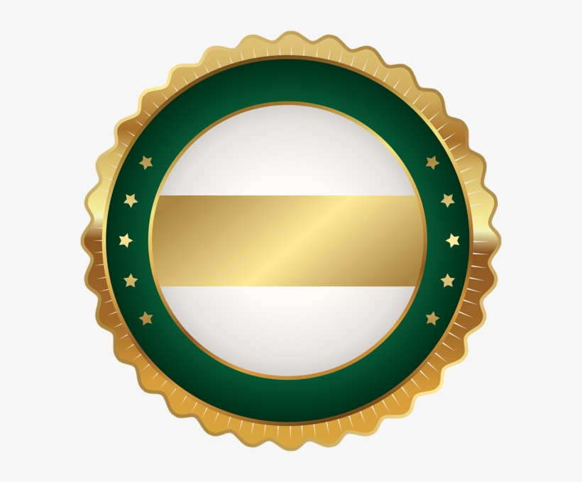 Seal Badge Green Gold Png Clip Art Image - Clip Art, transparent png